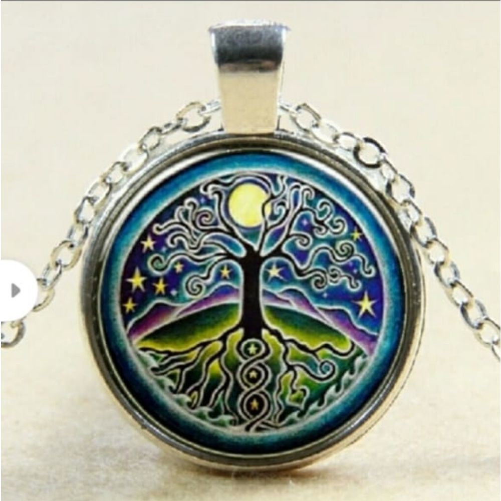 Gem Pendant Necklace Silver
